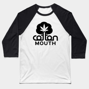Cotton Mouth Black Logo Baseball T-Shirt
